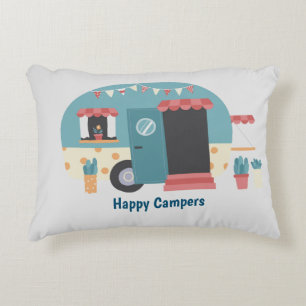 Lycklig Campers Trailer Prydnadskudde