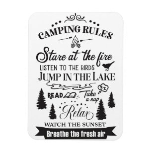 Lycklig Camping Regler Magnet