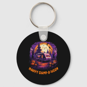 Lycklig CampOWeen Camping Halloween Costume Pumpki Nyckelring