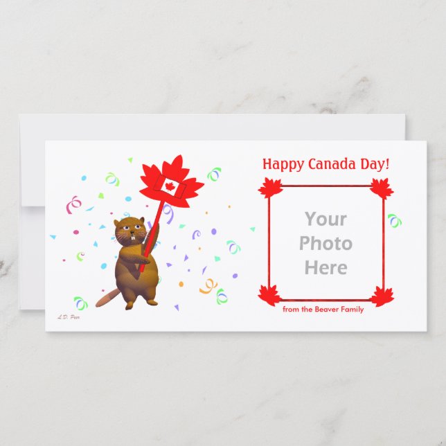 Lycklig Canada Day Beaver (Framsida)