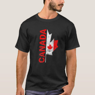 Lycklig Canada Day Canadian Flagga Reindeer Patrio T Shirt