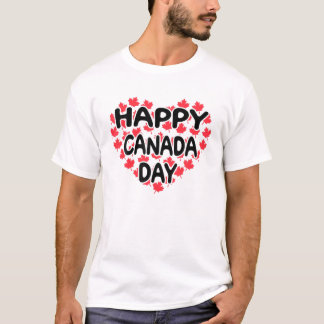 Lycklig Canada Day Funny Canadian Flagga Canada Pr T Shirt
