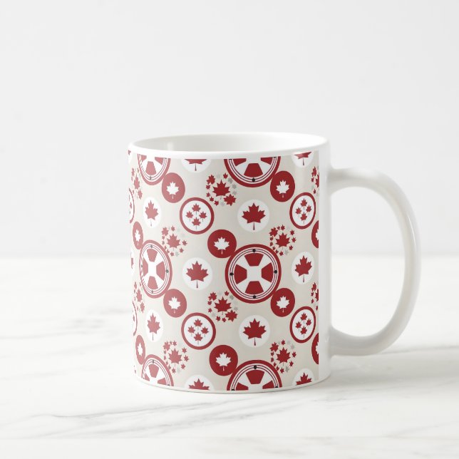 Lycklig Canada Day Gift Idea Kaffemugg (Höger)