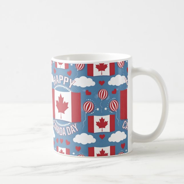 Lycklig Canada Day Gift Kaffemugg (Höger)