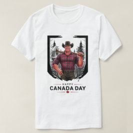 Lycklig Canada Day Lumberjack T Shirt