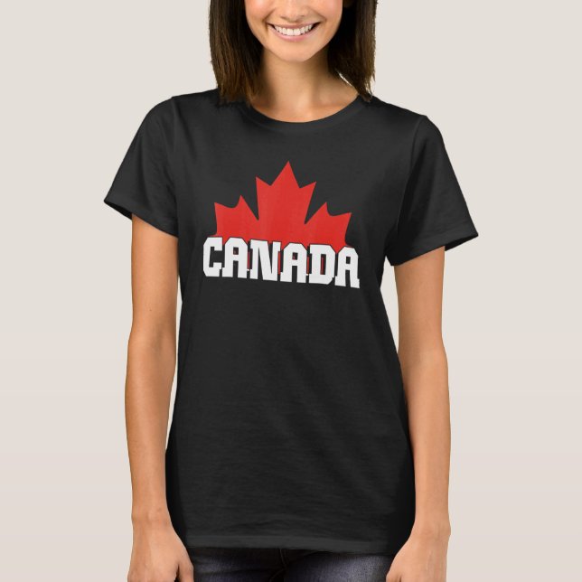 Lycklig Canada Day Mable Löv Canadian Land Cana T Shirt (Framsida)