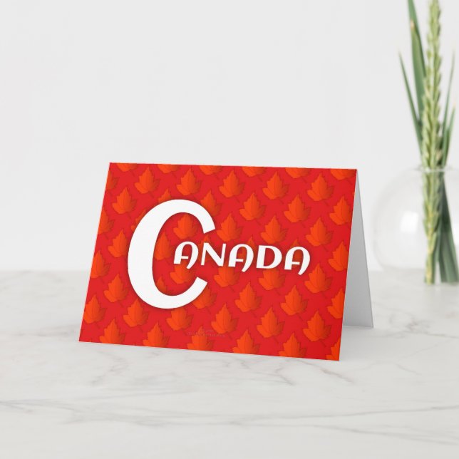 Lycklig Canada Day-Maple Löv Kort (Framsida)