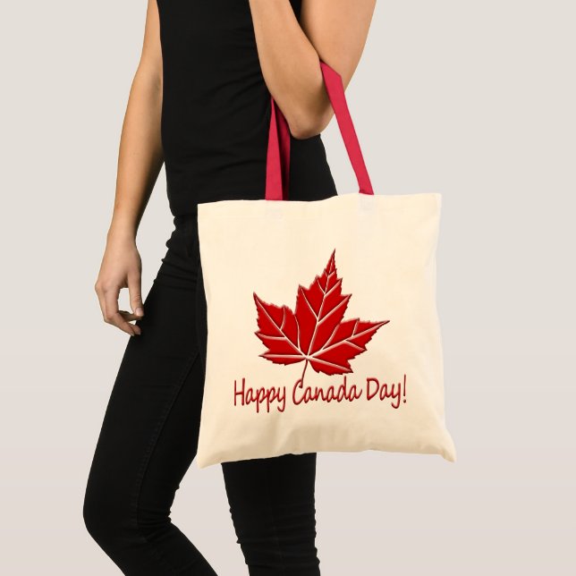 Lycklig Canada Day Tote Bag Anpassningsbar Kanada  Tygkasse (Framsida (produkt))