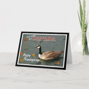 Lycklig Canadian Thanksgiving-Canada Goose Helgkort
