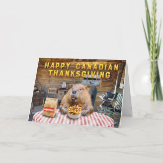 Lycklig Canadian Thanksgiving Helgkort