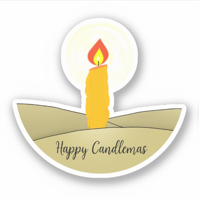 Lycklig Candlemas Klistermärken (Framsida)