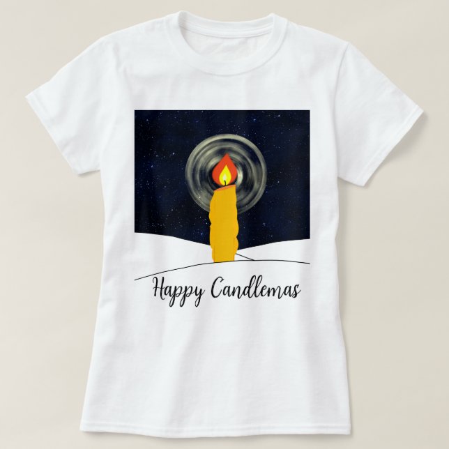 Lycklig Candlemas T Shirt (Design framsida)