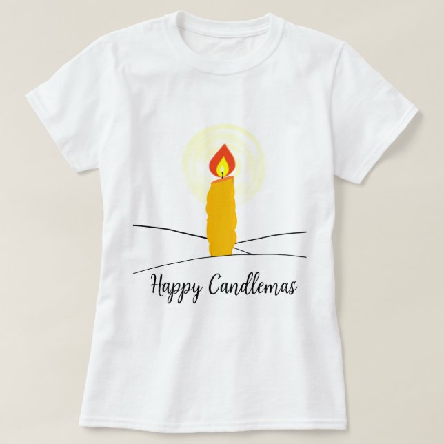 Lycklig Candlemas T Shirt (Design framsida)