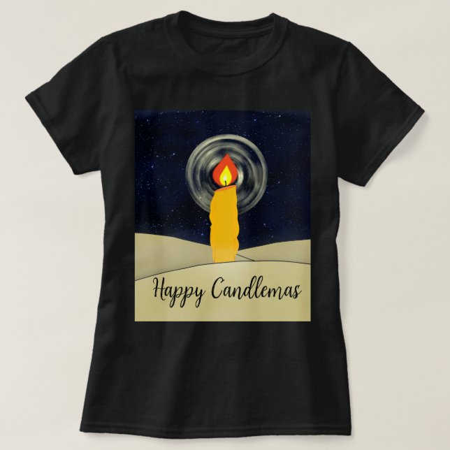Lycklig Candlemas T Shirt (Design framsida)