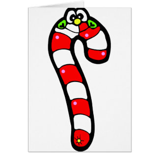 Lycklig Candy cane Hälsningskort