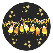Lycklig Candy corn Halloween Stickers