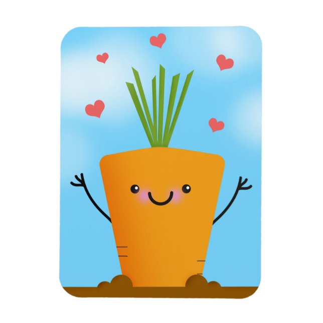 Lycklig Carrot Magnet (Vertikal)