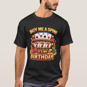 Lycklig Casino Födelsedag Spelautomat Pokerspelare T Shirt