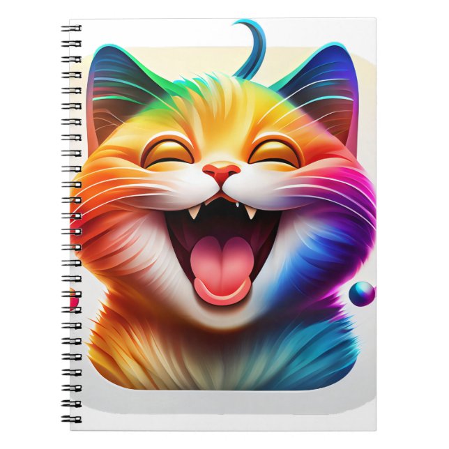 Lycklig Cat Anteckningsbok (Framsidan)