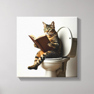 Lycklig Cat: Cute Kitten Design for Cat Lovers Canvastryck