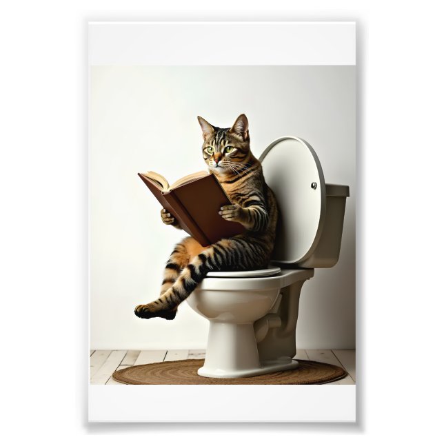 Lycklig Cat: Cute Kitten Design for Cat Lovers Fototryck (Framsidan)