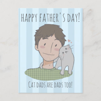 Lycklig Cat Fars dag Gift pappa-vykort Vykort