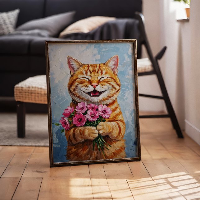 Lycklig Cat Ge ett Poster av en gångart (Skapare uppladdad)