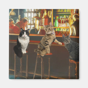 Lycklig Cat Hour Magnet