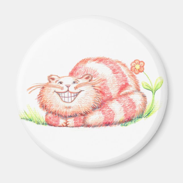 Lycklig Cat magnet (Framsidan)