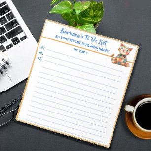 Lycklig Cat Personlig Planner Simple Modern Anteckningsblock