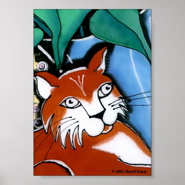 Lycklig Cat Poster (Framsidan)