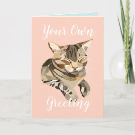Lycklig Cat Purring Personlig Kort