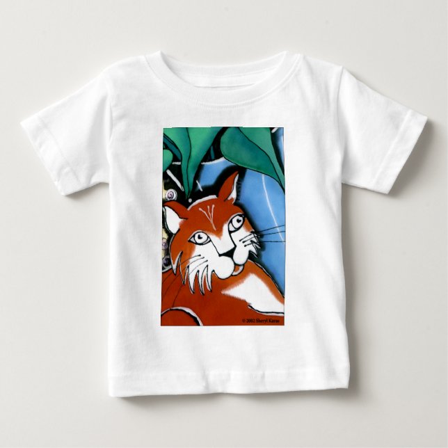 Lycklig Cat T-shirt (Framsida)