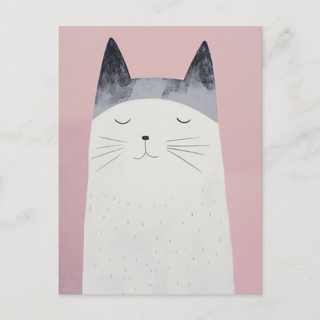 Lycklig Cat Vykort (Framsida)