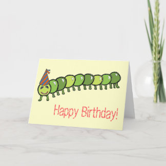 Lycklig Caterpillar illustration Kort