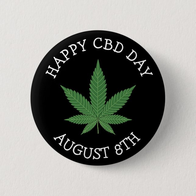 Lycklig CBD-dagen - udda Helgdagar Knapp (Framsida)