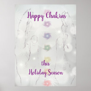 Lycklig Chakras Julhelg Poster