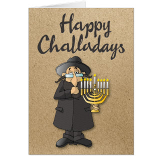 "Lycklig Challadays" Funny Hanukkah-Helgdag kort