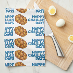 Lycklig Challah Days Chanukah Hanukkah Bread Loaf Kökshandduk
