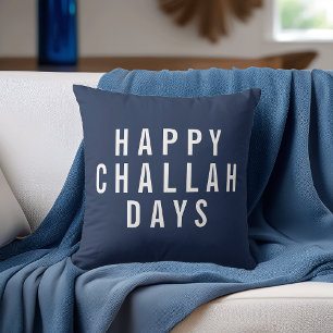 Lycklig Challah Days Funny Hanukkah Kudde