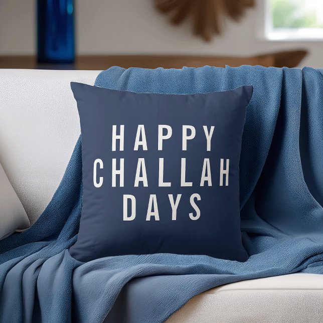 Lycklig Challah Days | Funny Hanukkah Kudde (Skapare uppladdad)
