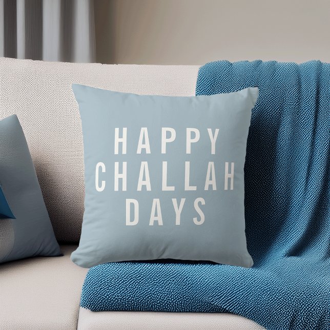 Lycklig Challah Days | Funny Hanukkah Kudde (Skapare uppladdad)