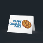 Lycklig Challah Days Hanukkah Chanukah Bread Loaf Helgkort<br><div class="desc">Helgdag har en originalmarkör som illustrerar en limpa med braided utmanah-bröd,  med LYCKLIG CHALLAH DAYS i ett typsnitt av roligten. Perfekt för att skicka Hanukkah hälsning! Ser du inte vad du är tittar för? Behöver du hjälp med anpassning? Kontakta Rebecca för att få något designat bara för dig.</div>