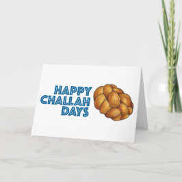 Lycklig Challah Days Hanukkah Chanukah Bread Loaf Helgkort