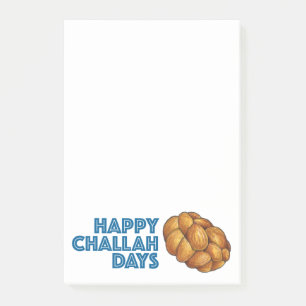 Lycklig Challah Days Hanukkah Chanukah Bread Loaf Post-it Block