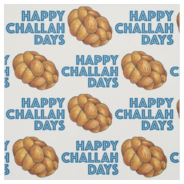 Lycklig Challah Days Hanukkah Chanukah Bread Loaf Tyg (Provkarta)