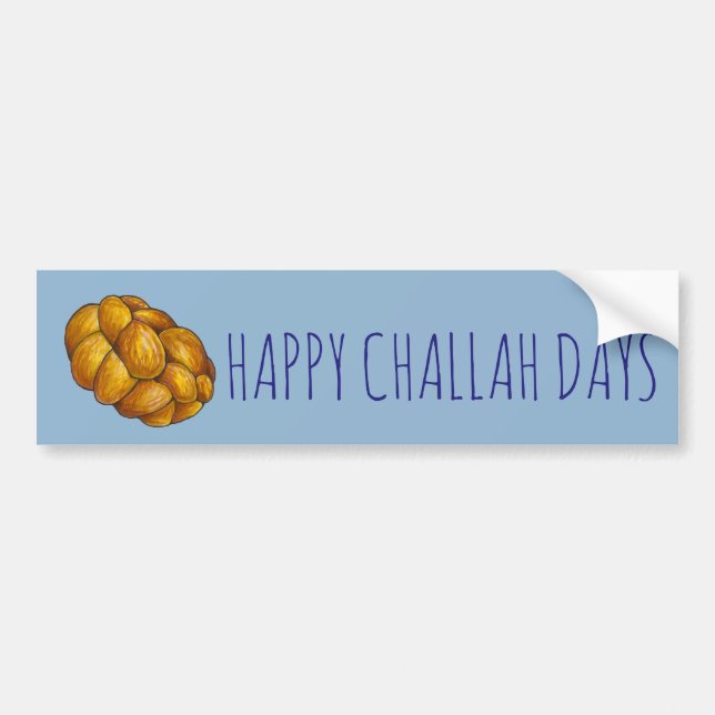Lycklig Challah Days Hanukkah Chanukah Helgdag Bildekal (Framsidan)