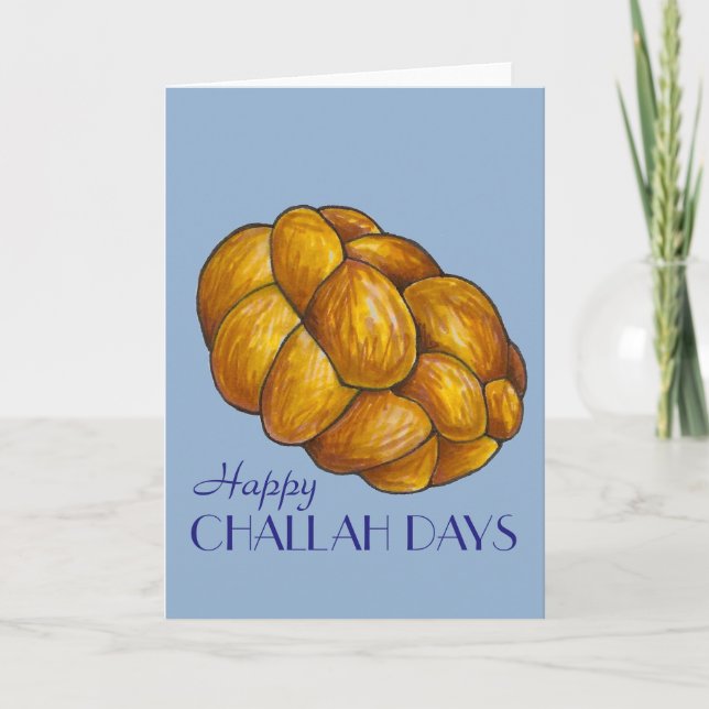 Lycklig Challah Days Hanukkah Chanukah Helgdag Bre Helgkort (Framsida)