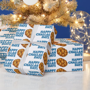 Lycklig Challah Days Hanukkah Chanukah Helgdag Presentpapper