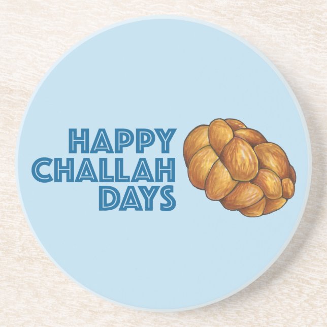 Lycklig Challah Days Hanukkah Jewish Helgdag Bread Underlägg (Framsidan)